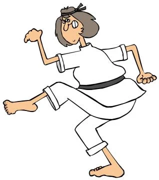 Karate Mom Stock Illustration