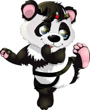 Karate panda Stock Illustration