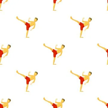 Karate pattern seamless vector 스톡 일러스트