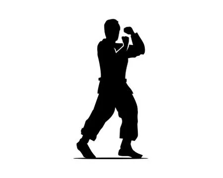 Karate player illustration Stock Illustration