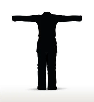 Karate silhouette Stock Illustration