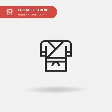 Karate Simple vector icon. Illustration symbol design template for web mobile Illustrazione stock