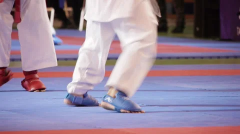 Karate sparring 4 Stockbeeldmateriaal 31958807