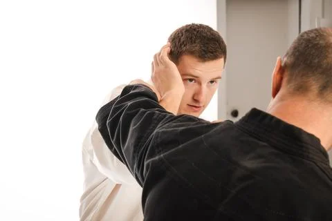 Karate sparring Stock Photos
