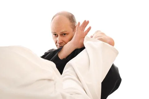 Karate sparring Stock Photos
