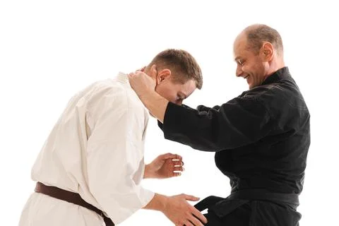Karate sparring Stock Photos