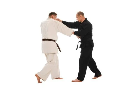 Karate sparring Stock Photos