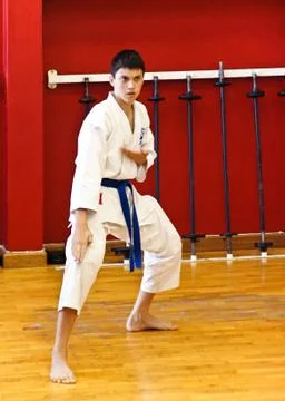 Karate training Fotos Stock