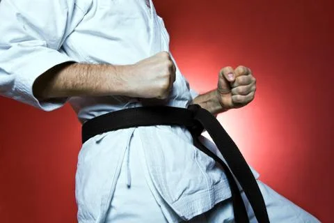 Karate training Stock Photos