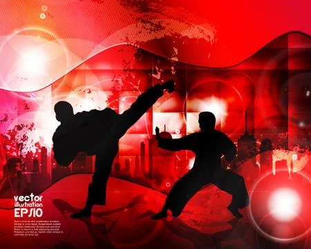 Karate. Vector Stock Illustration