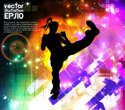 Karate. Vector Stock Illustration