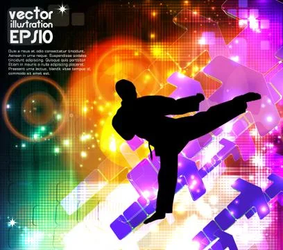 Karate. Vector Illustration