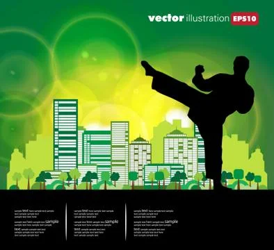 Karate. Vector Stock Illustration