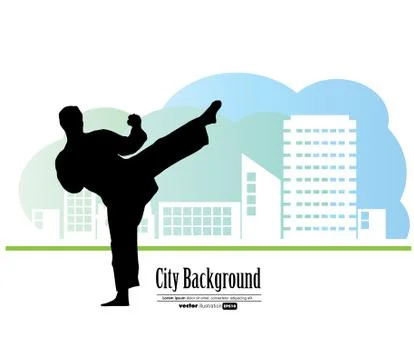 Karate. Vector Stock Illustration