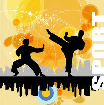 Karate. Vector 스톡 일러스트