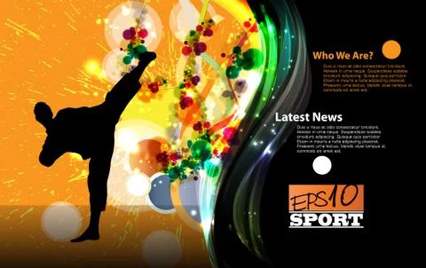 Karate. Vector Stock Illustration