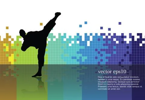 Karate. Vector Stock Illustration
