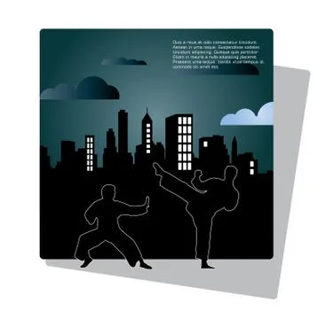 Karate. Vector Stock Illustration