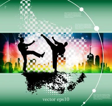 Karate. Vector Stock Illustration
