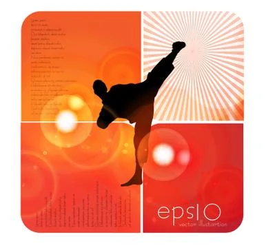 Karate. Vector Stock Illustration