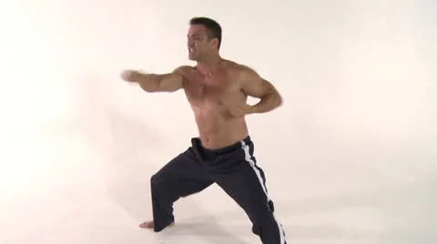 KARATE-warmup Stock Footage 17790794