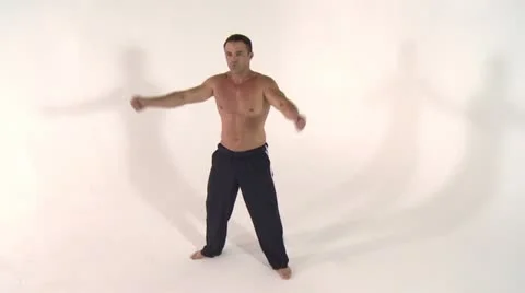 KARATE-warmup Stock Footage 17791243