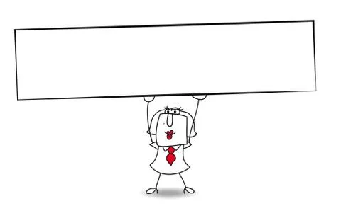 Karen with a placard Stock Illustration