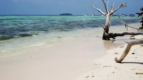 Karimunjawa Island Beach Loop Stock Footage 257669024