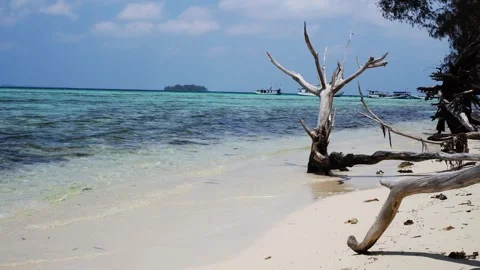 Karimunjawa Island Beach Loop Stock Footage 257669119