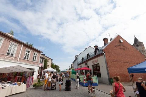 Karja street Haapsalu, Estonia Stock Photos