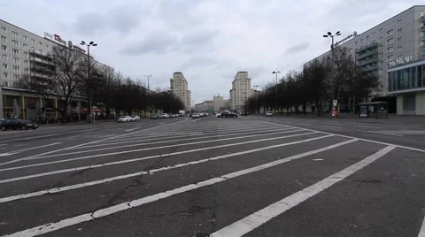 Karl Marx Allee in Berlin Stock Footage 47151925