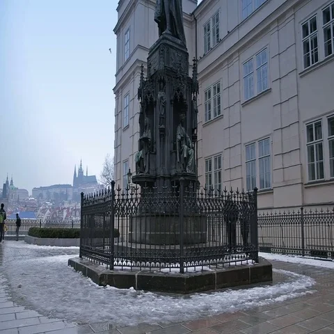 Karl Monuments Prague. Stock Footage 69425071