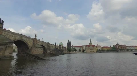 Karlov Bridge in PRAGUE Stock Footage 67593778