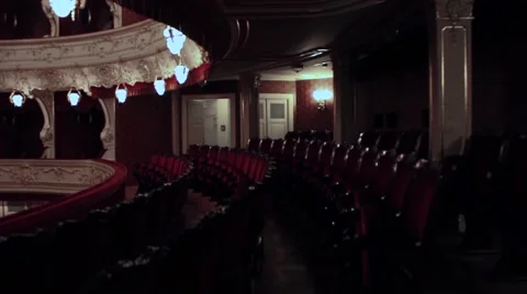 Karlovy Vary Theater Interior Stock Footage