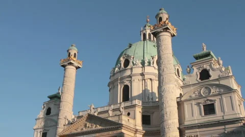 Karlskirche in Vienna Stock-Footage 1060813
