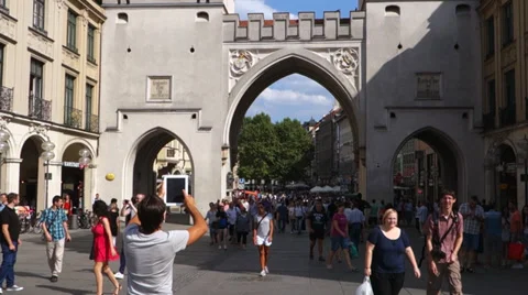 Karlstor in munich Stock Footage 32712433