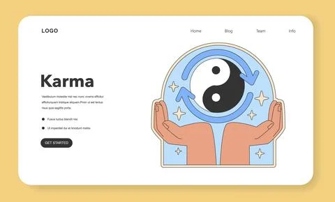 Karma concept illustration. Flat vector illustration Stock Illustration