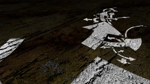 Karma text on a crossroad in different ways of arrows on grunge background Stock Footage 148399250