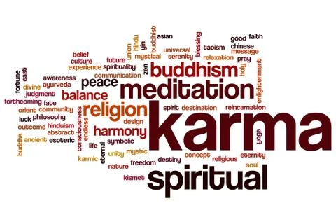 Karma word cloud Stock Illustration