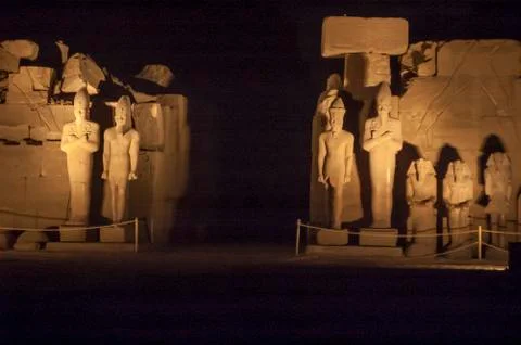 Karnak complex by night Stock Photos