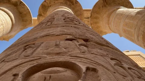 Karnak Egypt Luxor columns complex Stock Footage 290177497