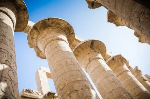 Karnak Temple Complex. Luxor. Egypt. Stock Illustration