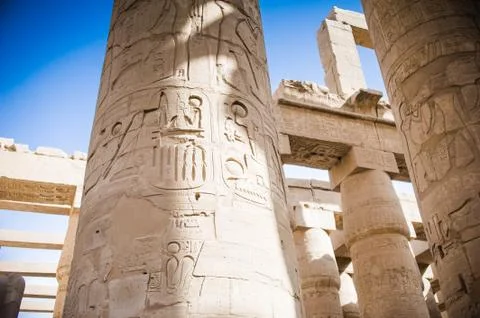 Karnak Temple Complex. Luxor. Egypt. Stock Illustration