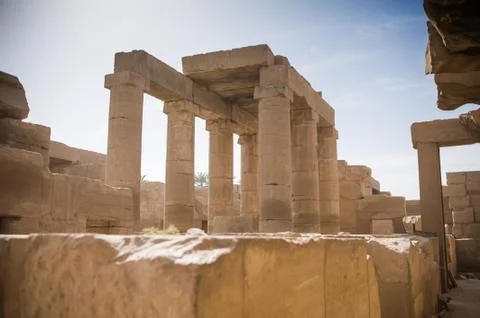 Karnak Temple Complex. Luxor. Egypt. Stock Illustration