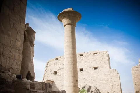 Karnak Temple Complex. Luxor. Egypt. Stock Illustration