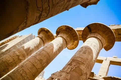 Karnak Temple Complex. Luxor. Egypt. Stock Illustration