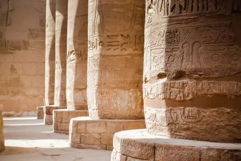 Karnak Temple Complex. Luxor. Egypt. Stock Illustration