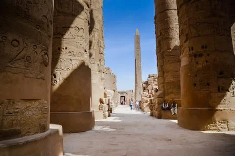 Karnak Temple Complex. Luxor. Egypt. Stock Illustration