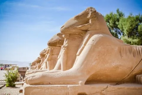 Karnak Temple Complex. Luxor. Egypt. Stock Illustration