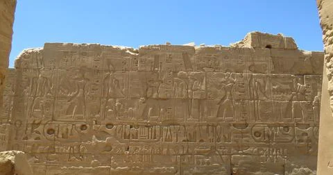 The Karnak Temple Complex in Luxor Egypt 库存照片